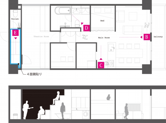 LIVING＆DESIGN2012 特別企画展「リノベーションハウス」出展作図面２